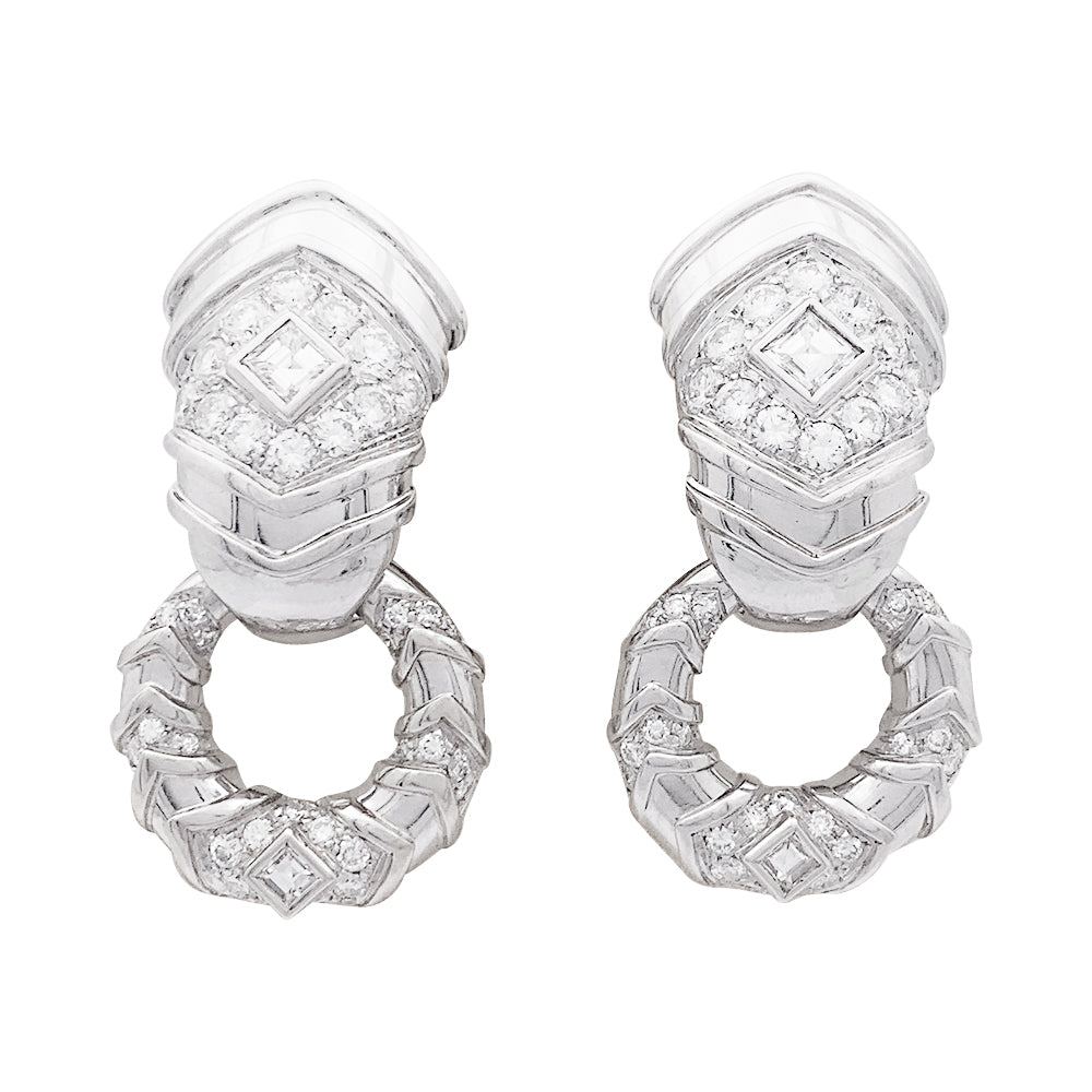 Boucles d’oreilles Repossi en or blanc, diamants. 3