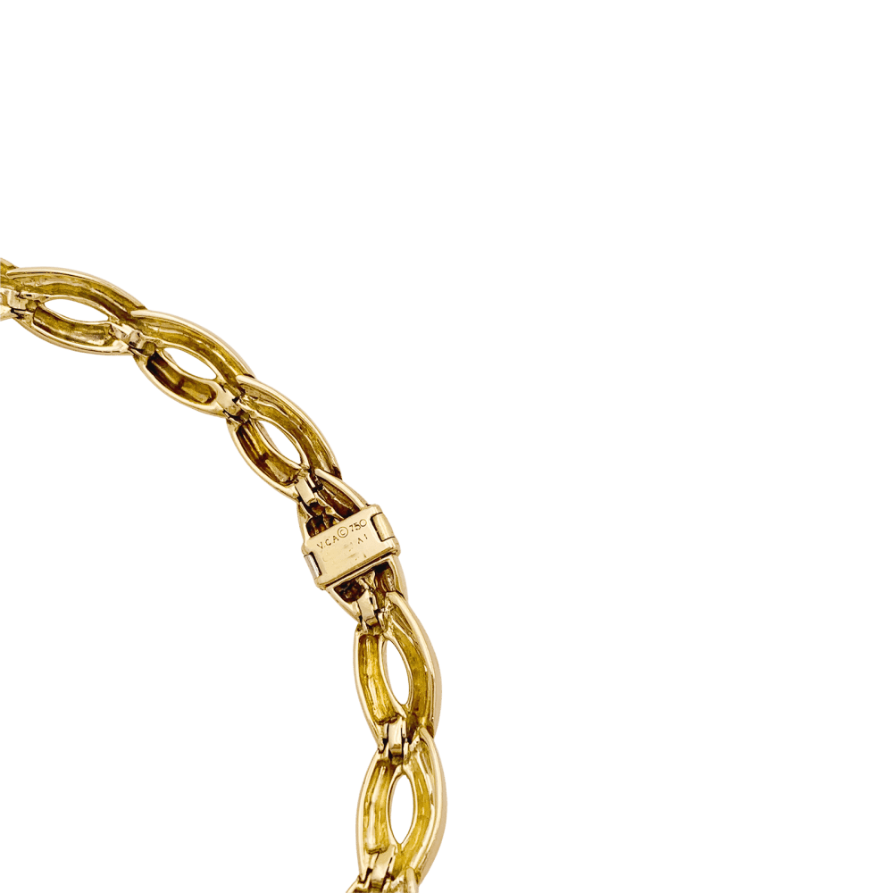 Collier Van Cleef & Arpels, or jaune, diamants. 4