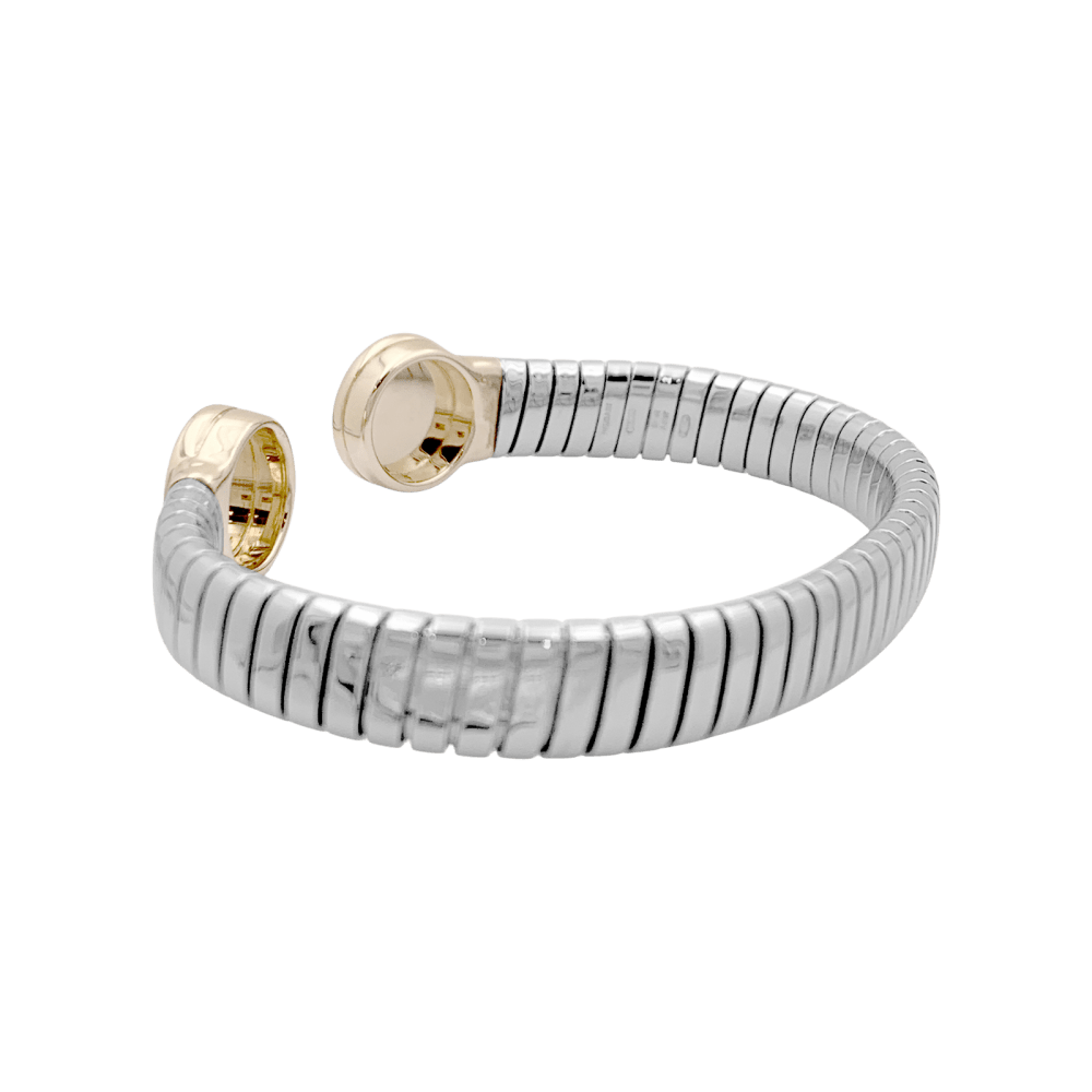Bracelet Bulgari, "Bulgari-Bulgari", acier, or jaune et onyx. 35154 5