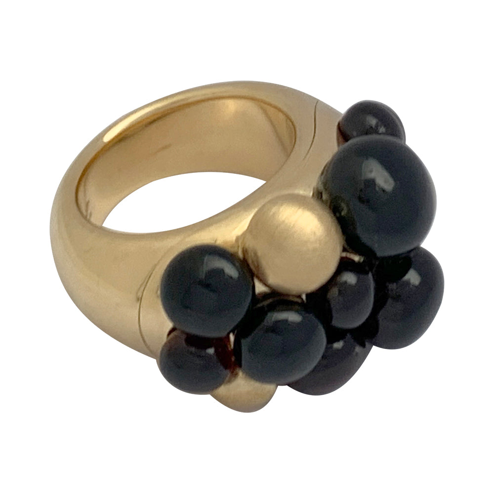 Bague Pomellato, "Mora", or jaune, grenats. 5