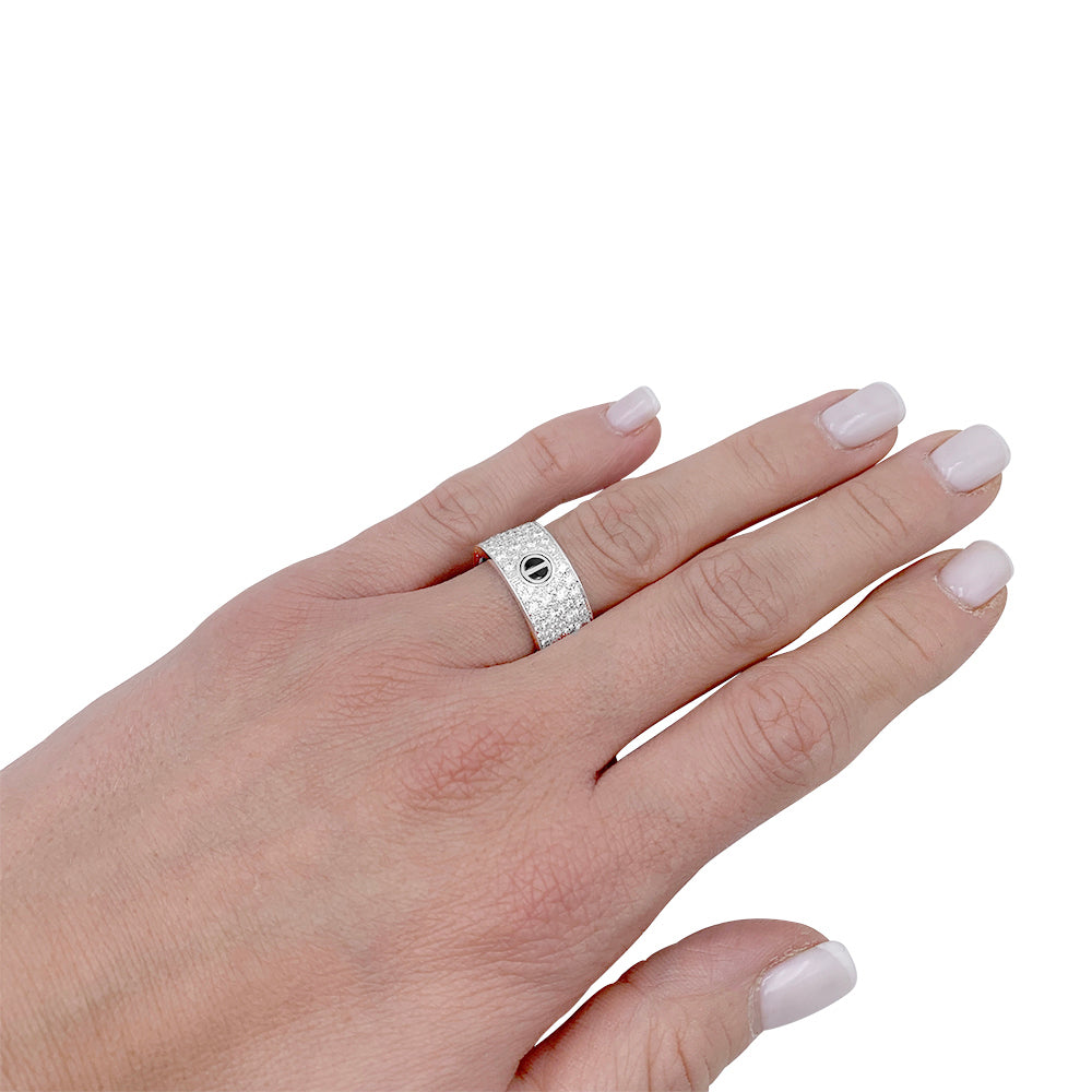 Bague Cartier, "Love", or blanc, diamants. 7