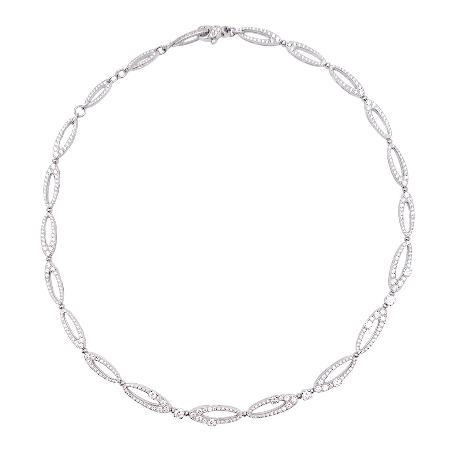 Collier Bulgari "Elisia", or blanc et diamants. 2