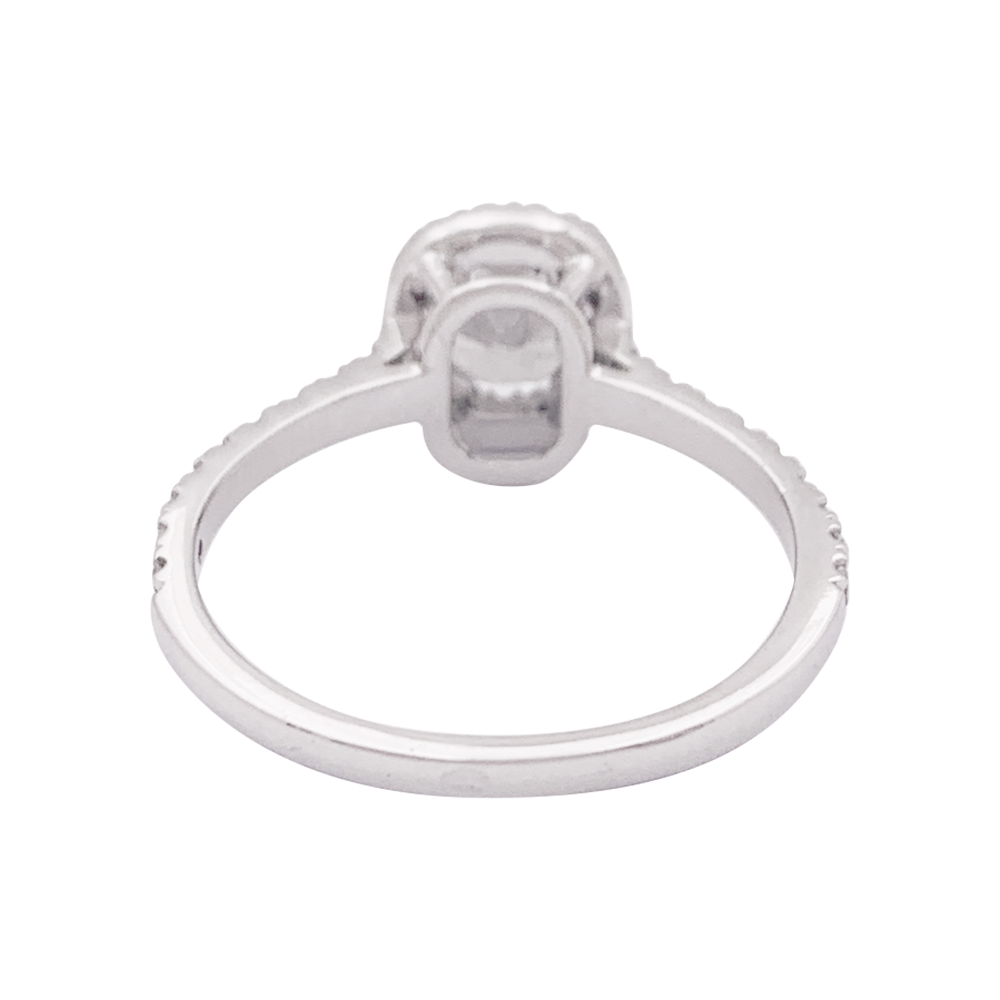 Bague solitaire or blanc, diamant 0,73 carat. 5