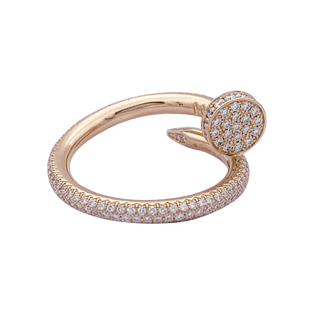 Bague Cartier, "Juste Un Clou", or rose, diamants. 1