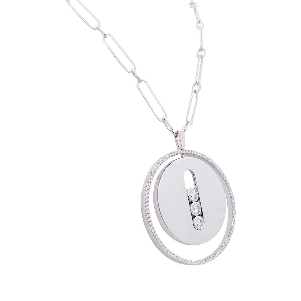 Sautoir Messika "Move Lucky" diamants et or blanc 2