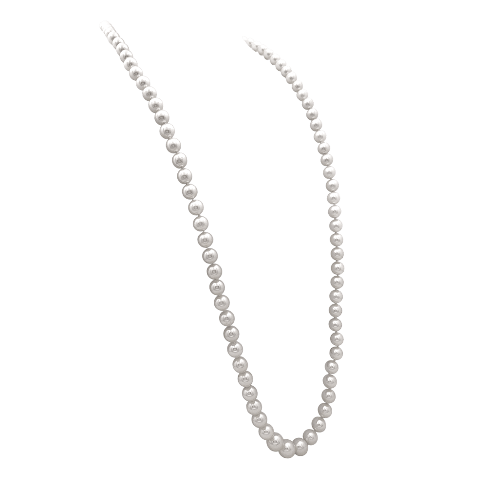 Sautoir perles akoya, or jaune. 2