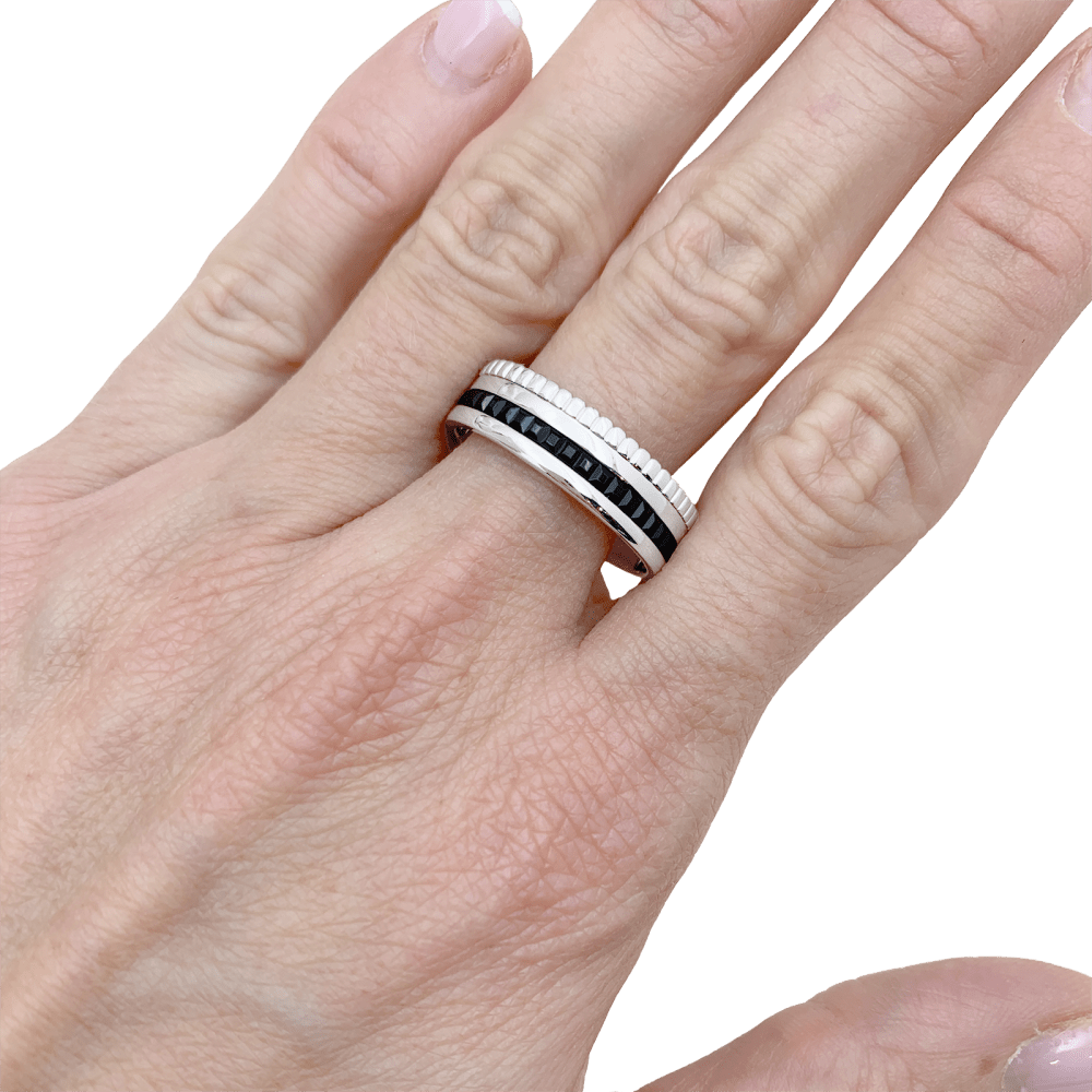 Bague Boucheron,"Quatre Black Edition Small", en or blanc.  5