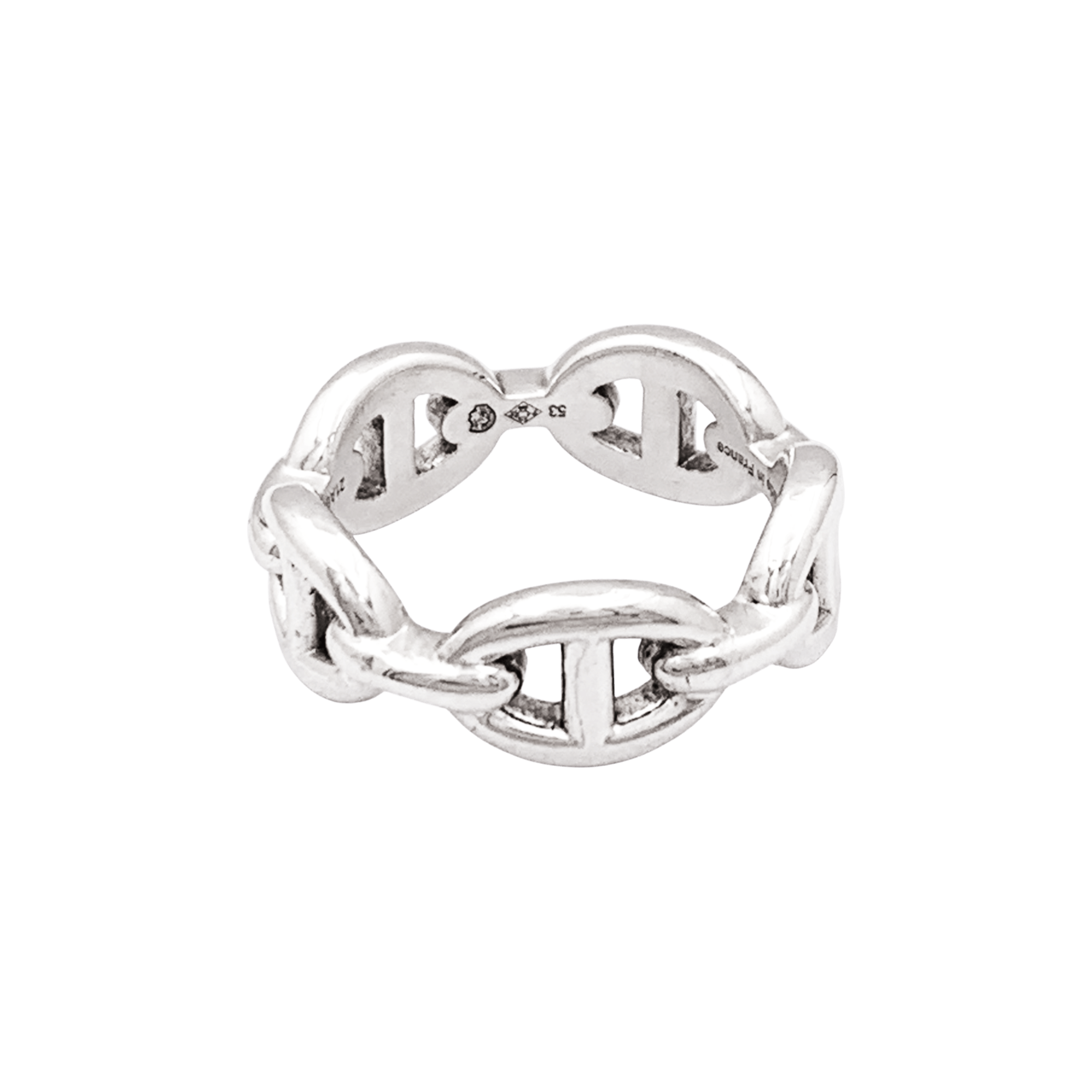 Bague Hermès, "Chaîne d'ancre Enchaînée", argent, petit modèle. 4