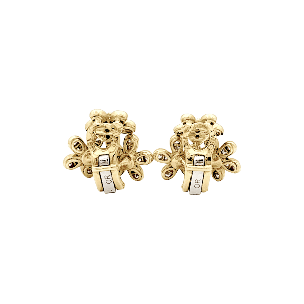Boucles d'oreilles Van Cleef & Arpels, "Socrate", or jaune, diamants.  4