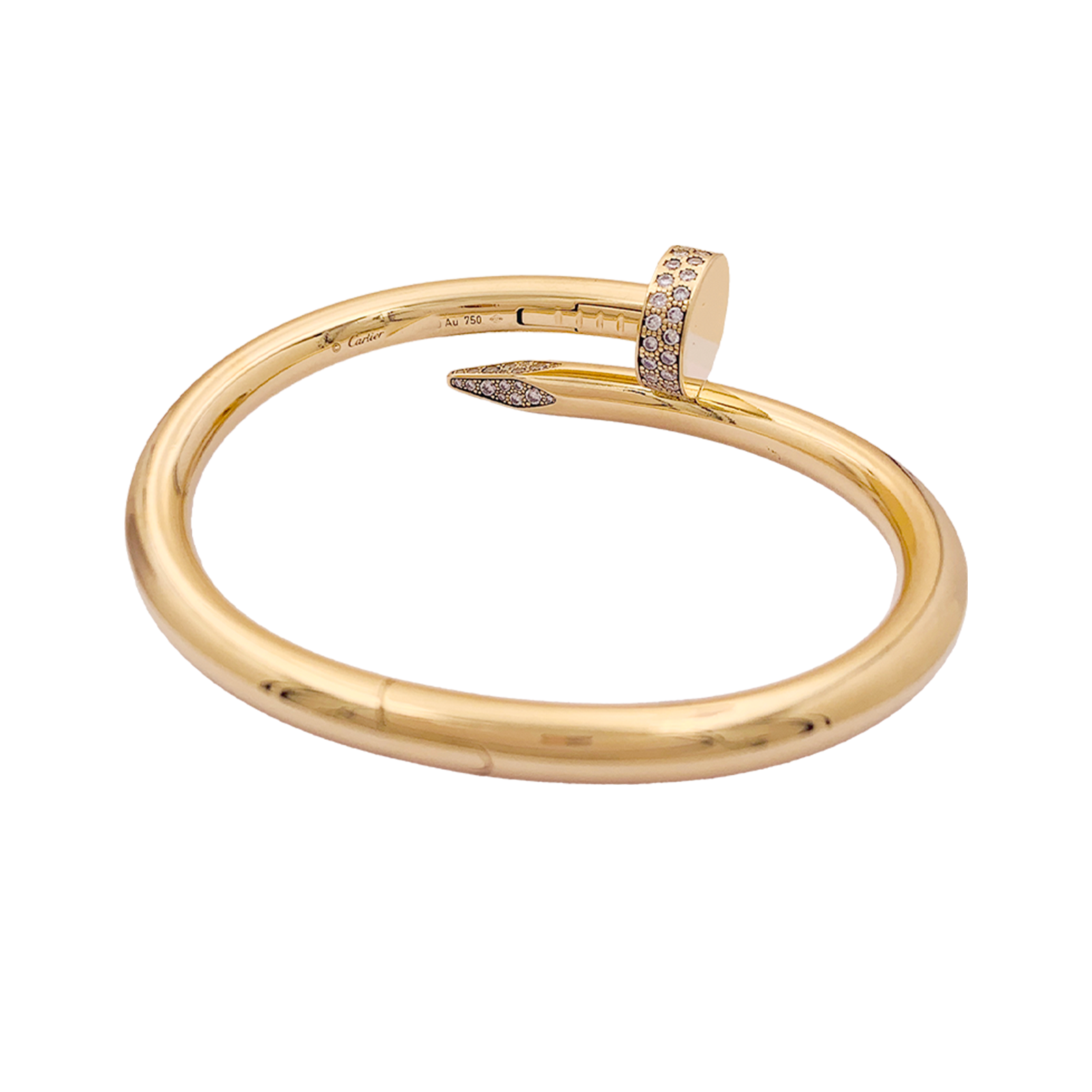 Bracelet Cartier, "Juste un clou", or jaune, diamants. 3