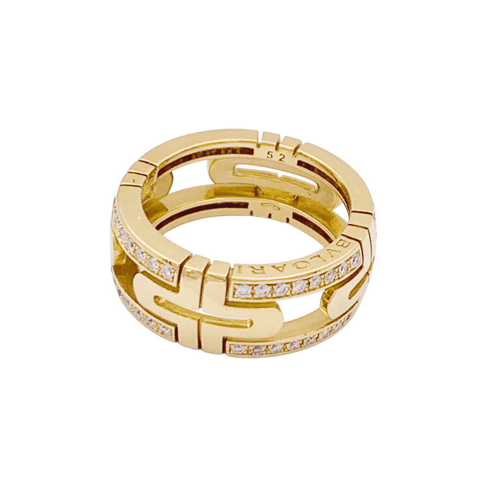 Bague Bulgari, "Parentesi", or jaune et diamants.  3