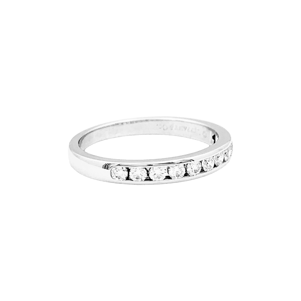 Bague alliance Tiffany & Co.,"Setting", platine et diamants.  3