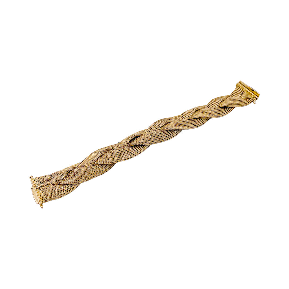 Bracelet tresse or jaune. 5