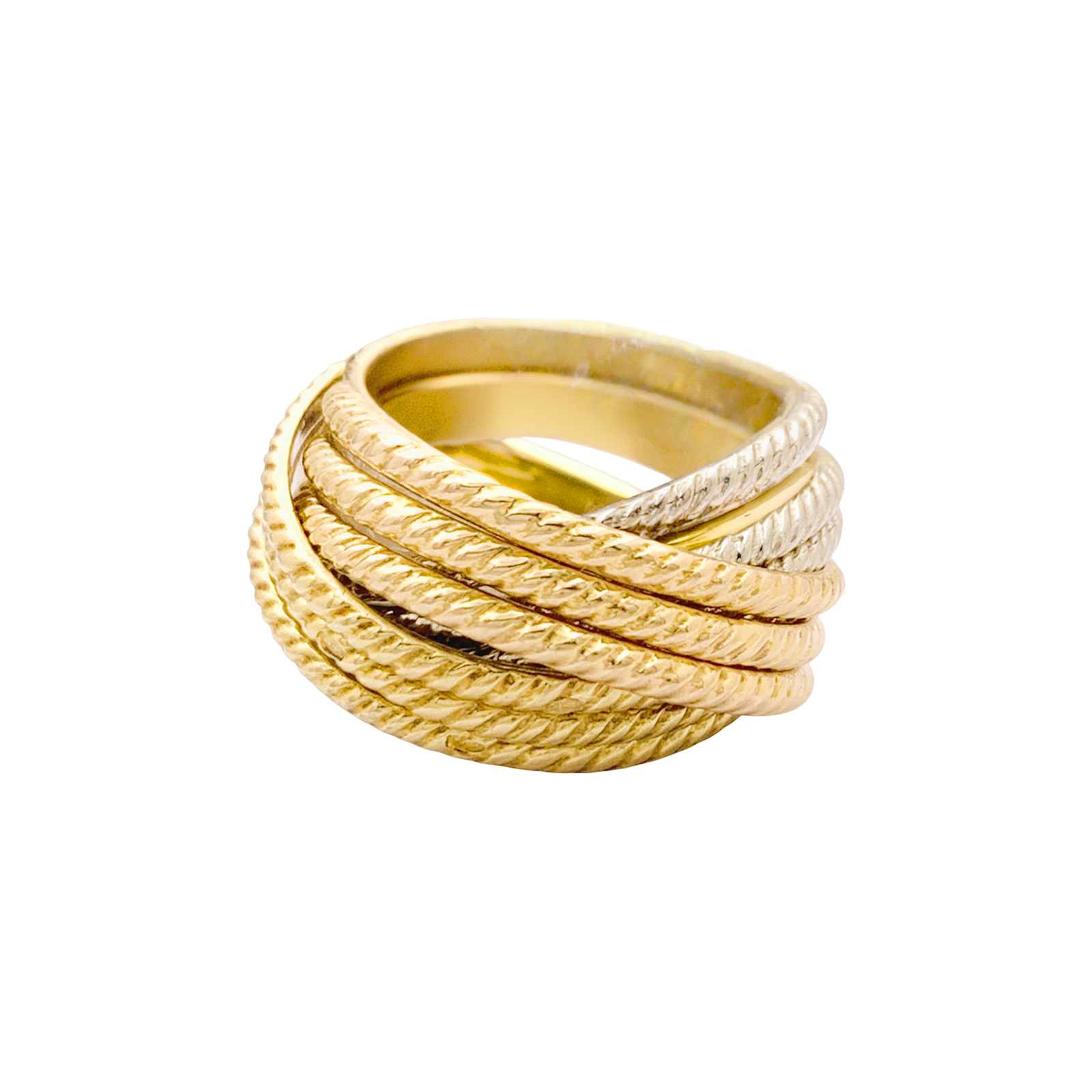 Bague multi-jonc trois ors. 2