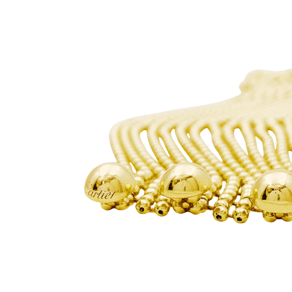 Bracelet Cartier, "Draperie", or jaune.   4