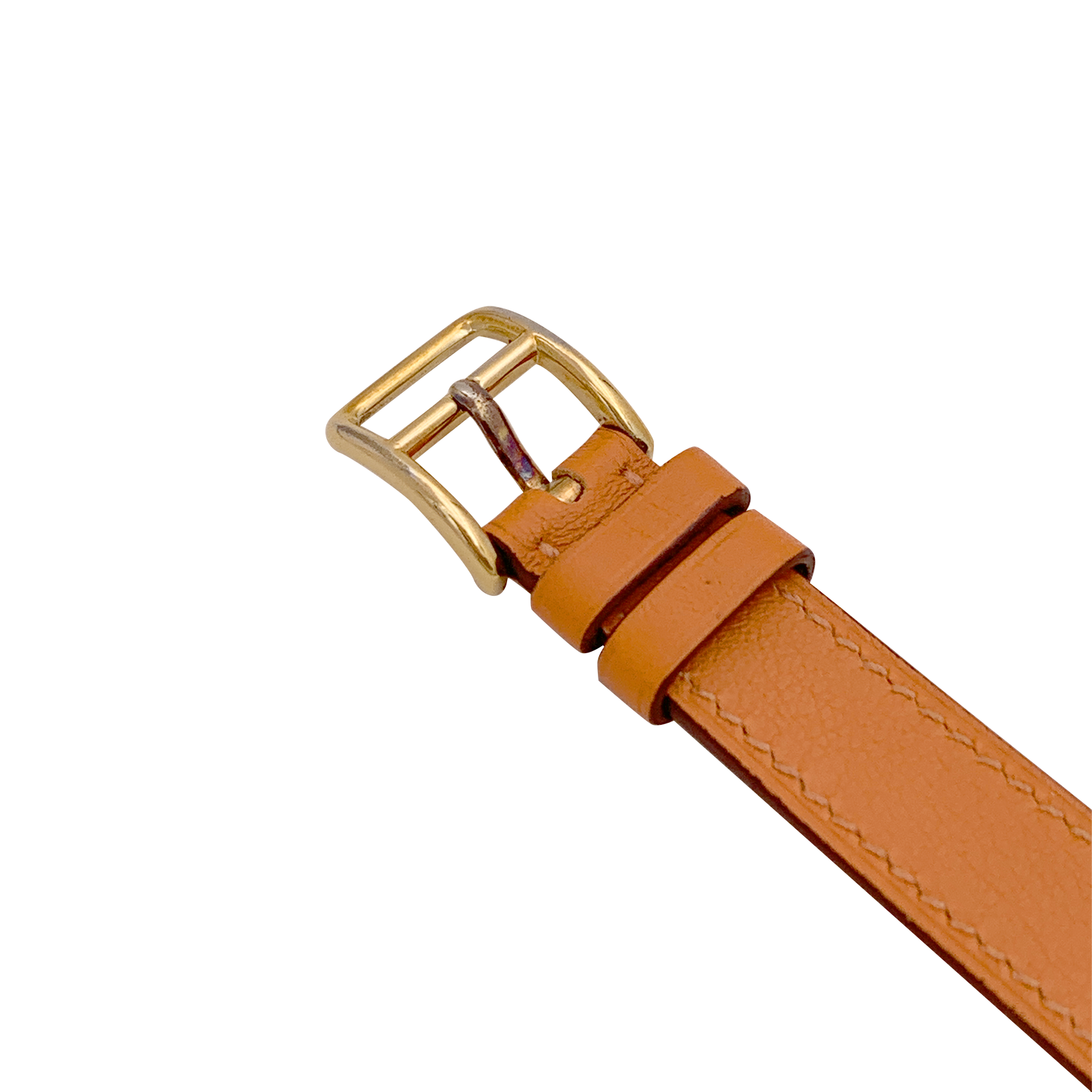 Montre Hermès, "Arceau", plaqué or, acier, cuir. 5