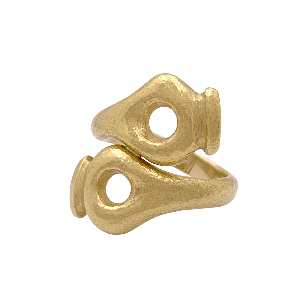 Bague Lalaounis, « Mesopotamia » en or jaune martelée. 4