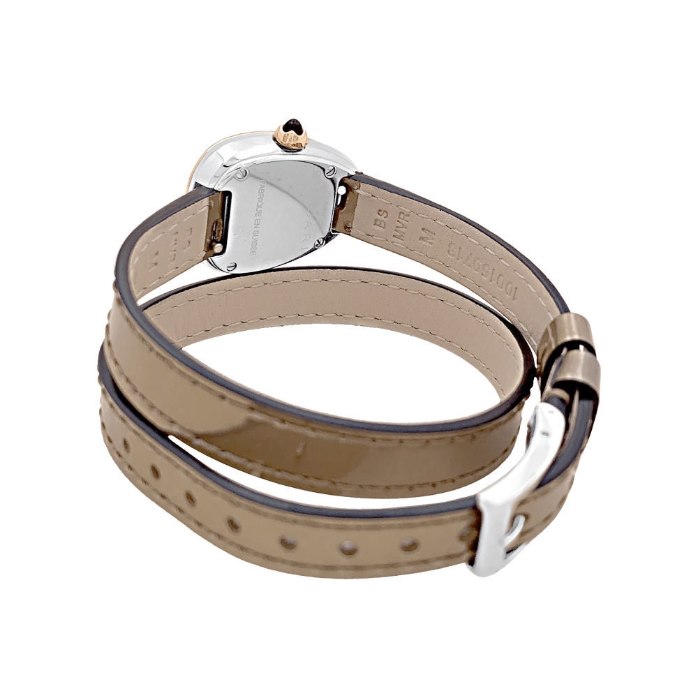 Montre Bulgari, “Serpenti”, en or rose, diamants, acier, cuir.  4