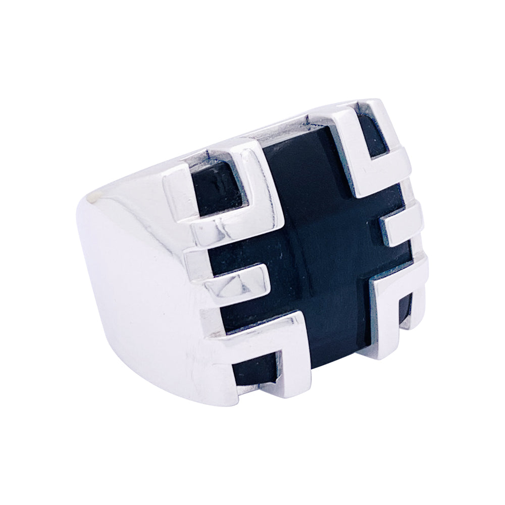 Bague Cartier, "Yijing", or blanc, oeil de faucon. 3