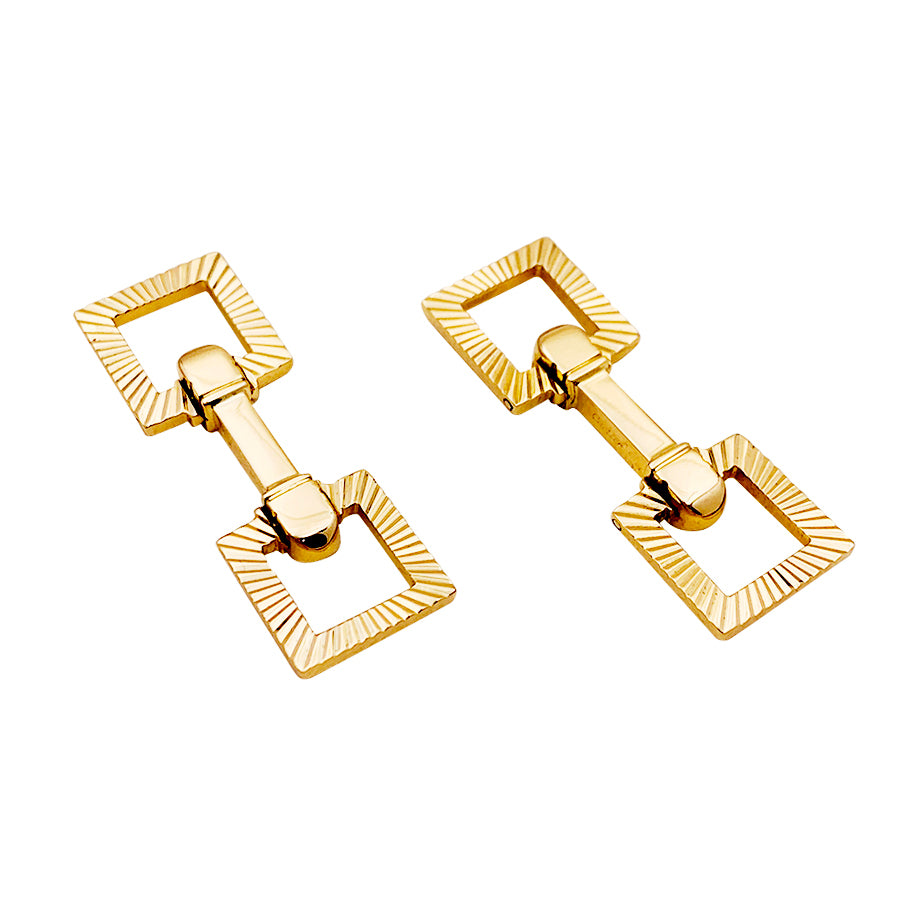 Boutons de manchette Cartier, or jaune. 4