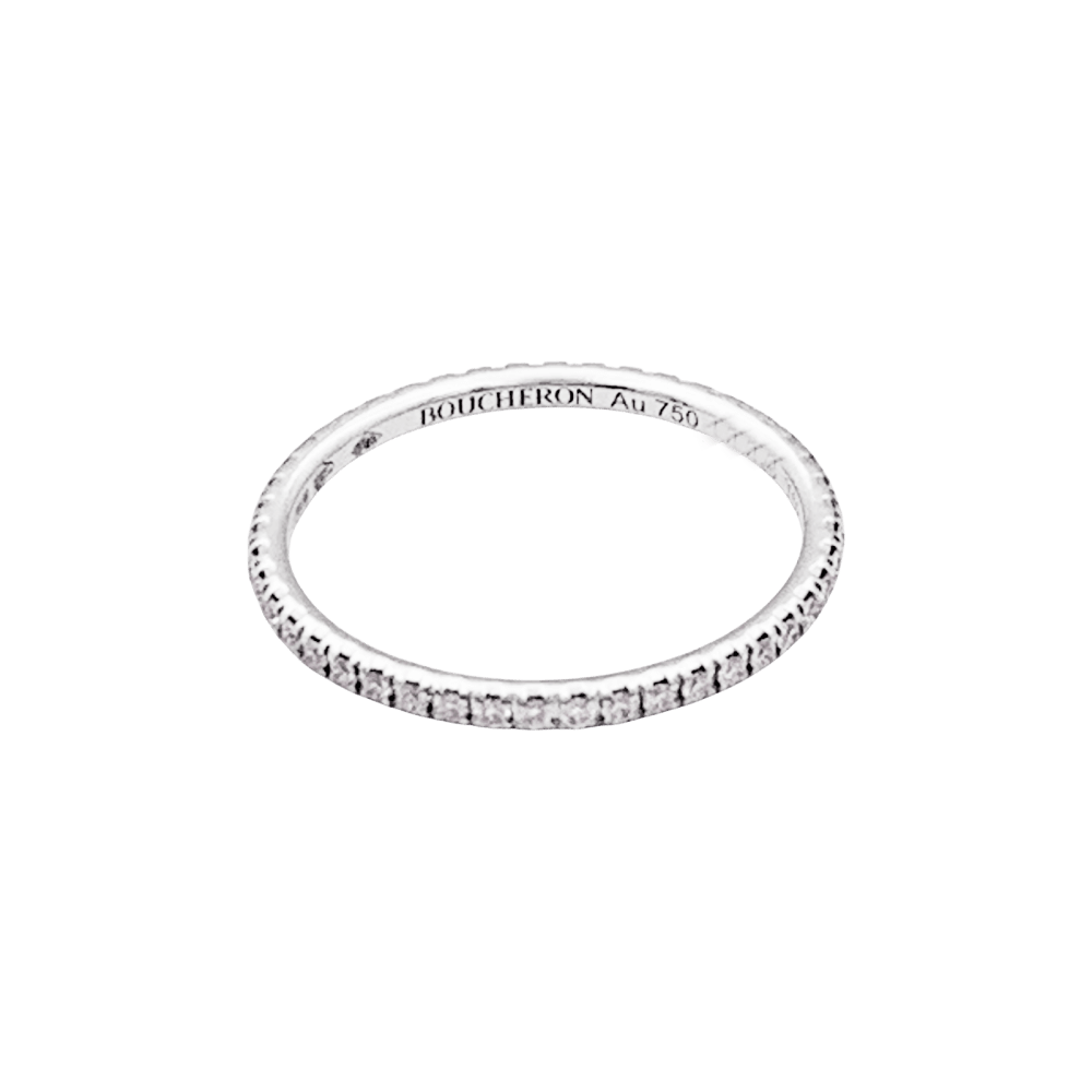 Bague Boucheron, « Epure », or blanc, diamants. 2
