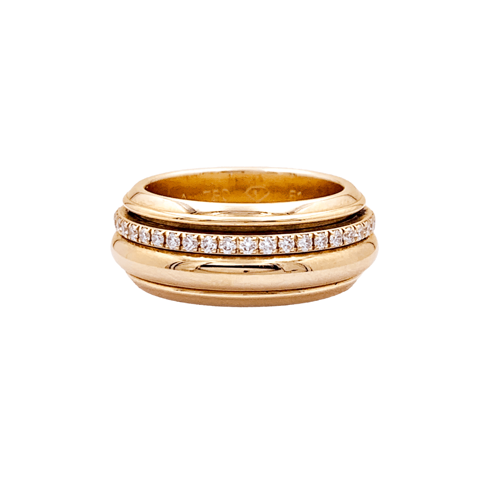Bague Piaget "Possession" or rose, diamants. 1