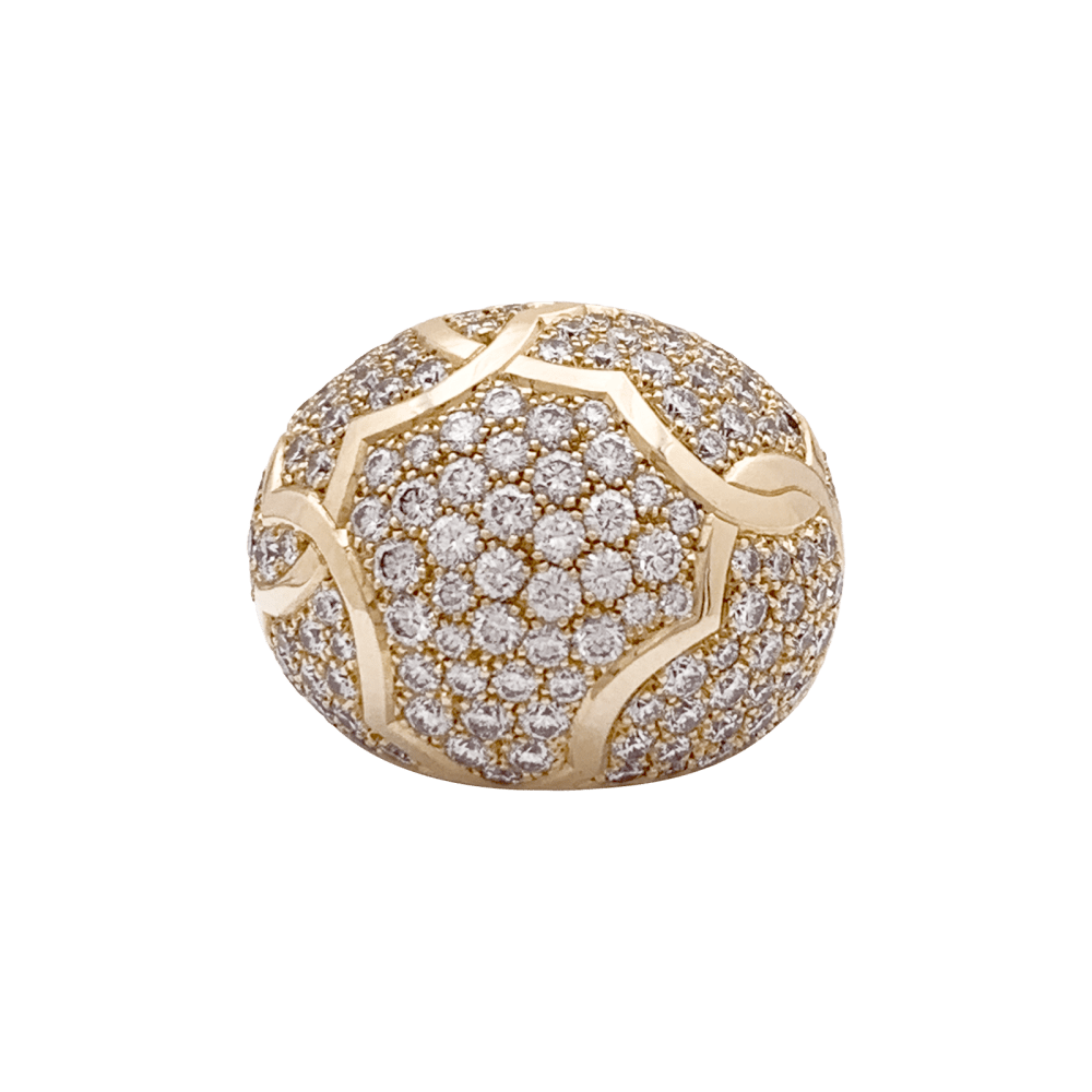Bague Chanel, "Profil de Camelia" or jaune et diamants. 1
