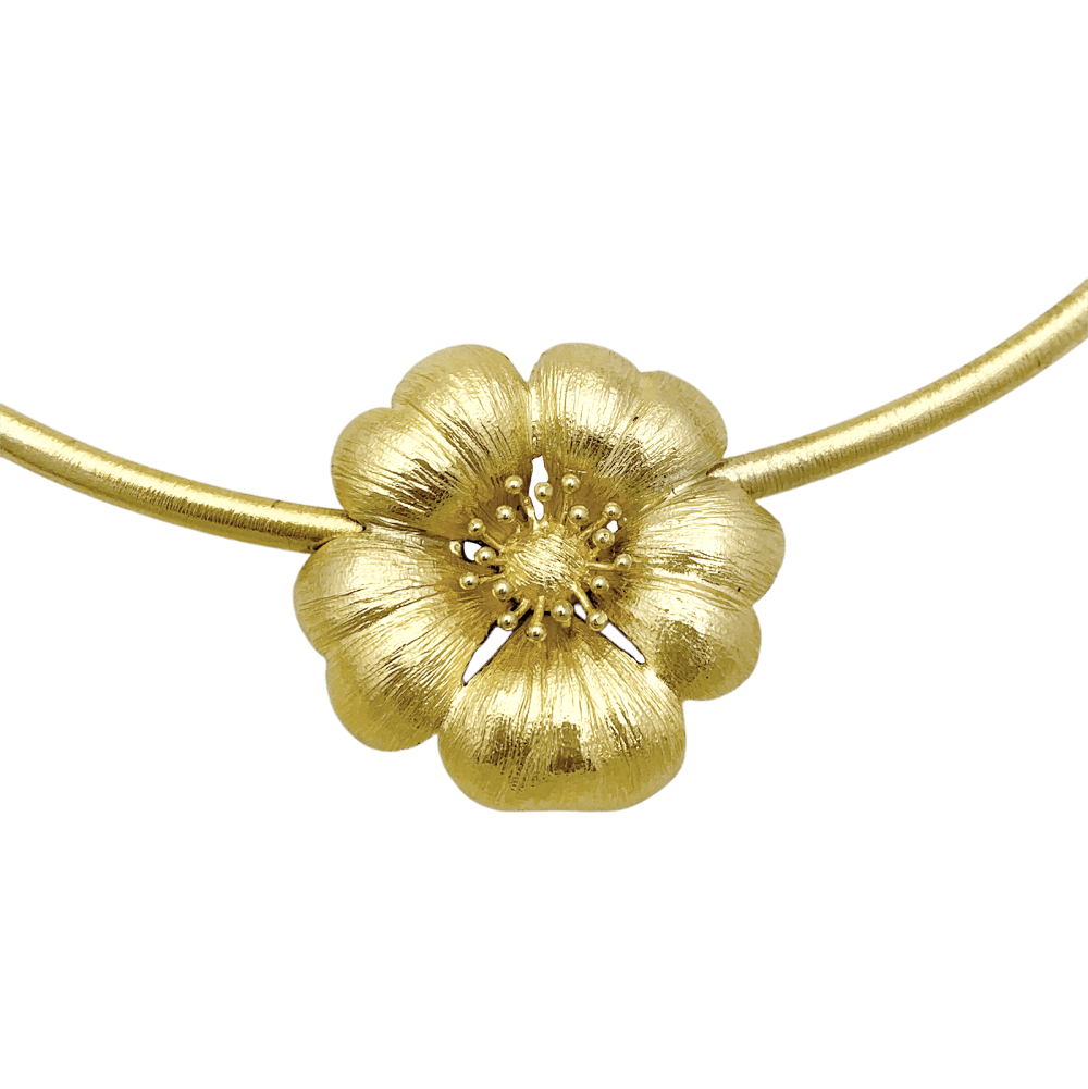 Collier Lalaounis "Fleur" en or jaune.  2