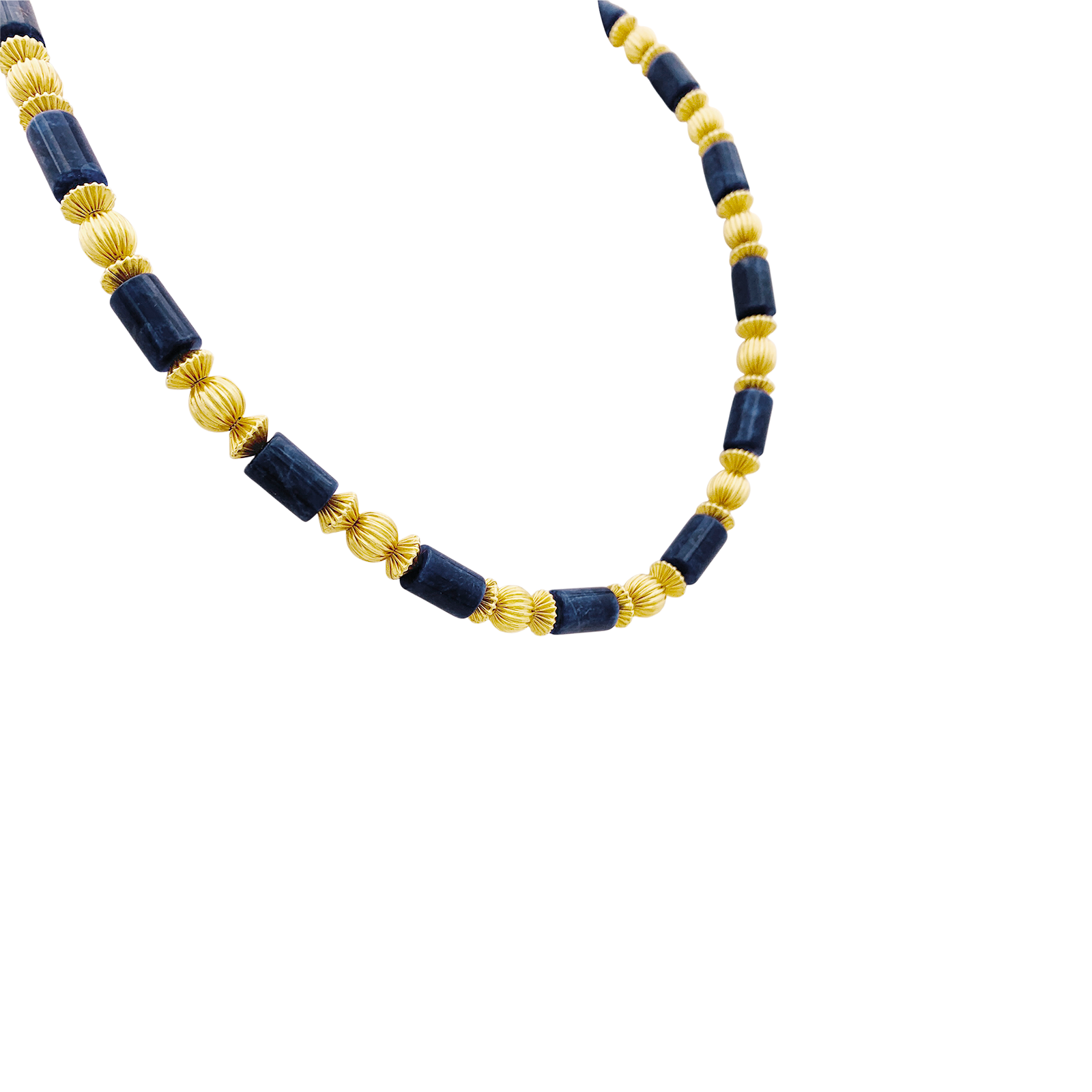 Collier Lalaounis, or jaune, sodalites. 2
