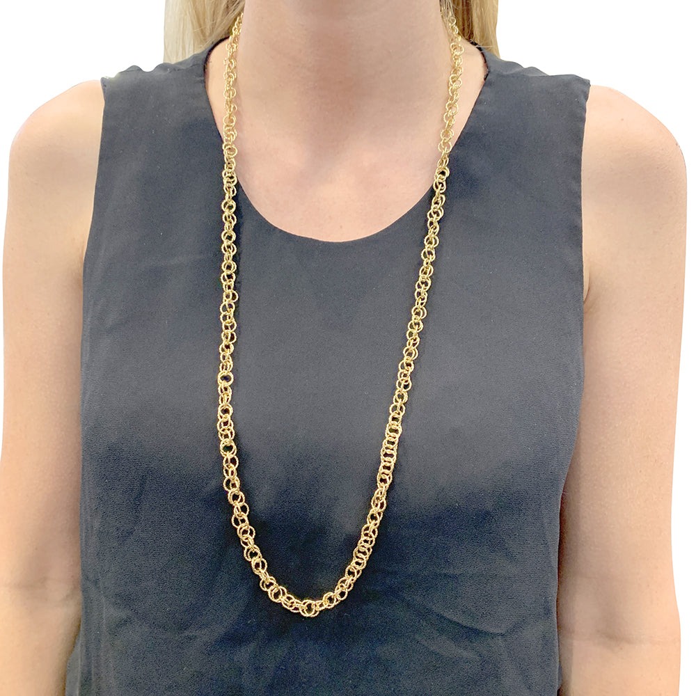 Collier vintage or jaune. 4