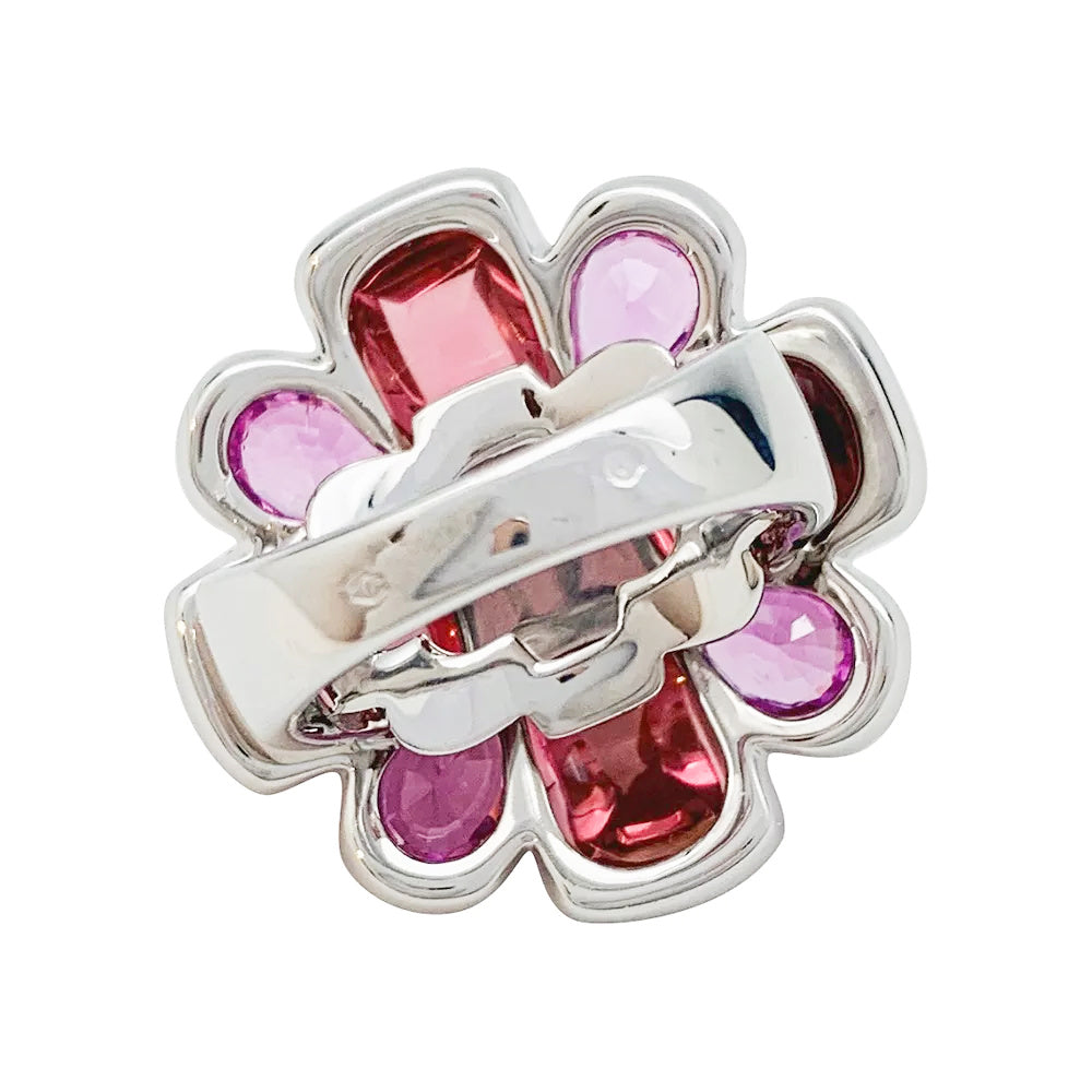 Bague Chanel, "San Marco", or blanc, perle, saphirs roses, tourmalines roses, diamants. 2