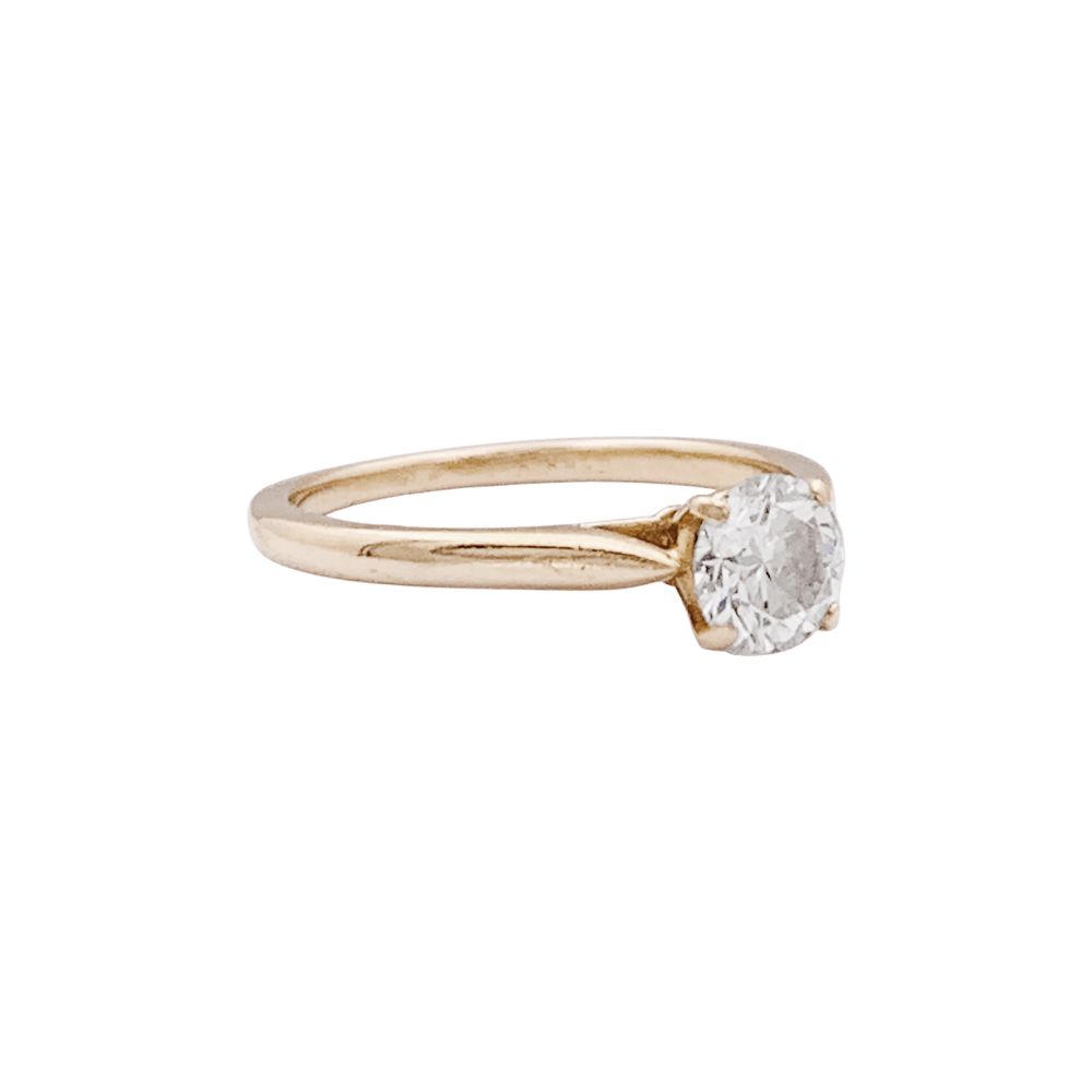 Solitaire Cartier, "1895",or jaune et diamant.  4