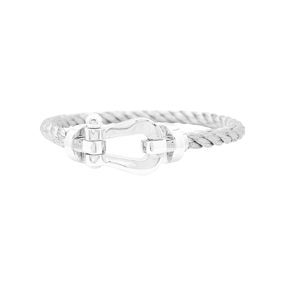 Bracelet Fred, "Force 10", or blanc, acier. 1