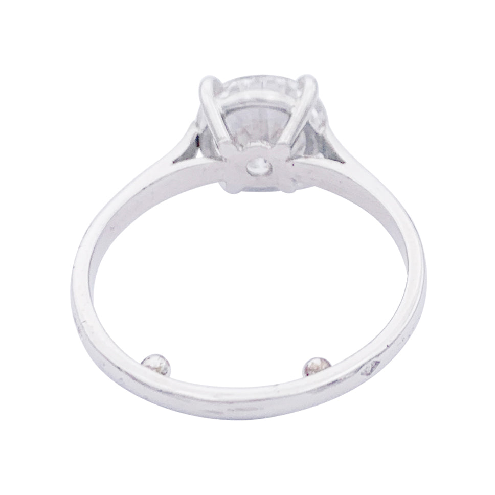 Bague solitaire diamant. 6