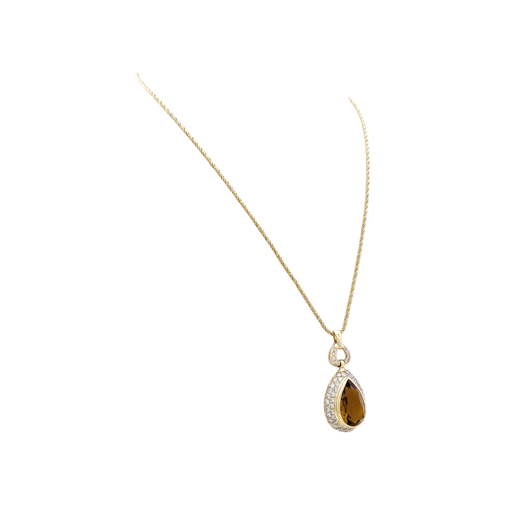 Collier H.Stern, or jaune, citrine et diamants.  3
