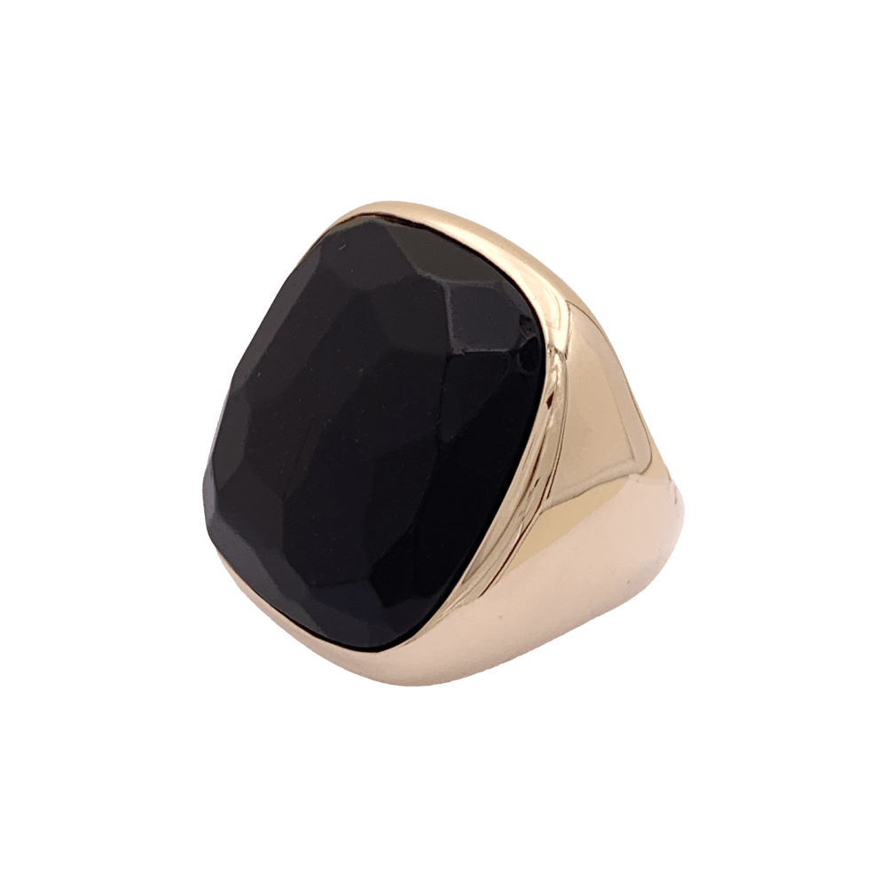 Bague Pomellato "Victoria", or rose, jais. 3