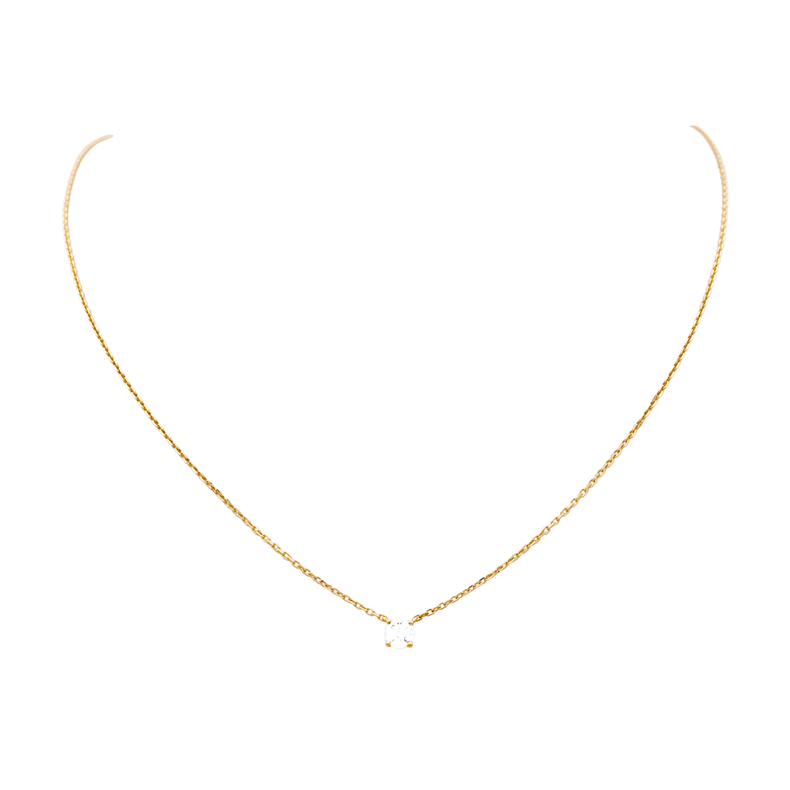 Collier Cartier, "1895", or jaune, diamant 0,24 ct. 1