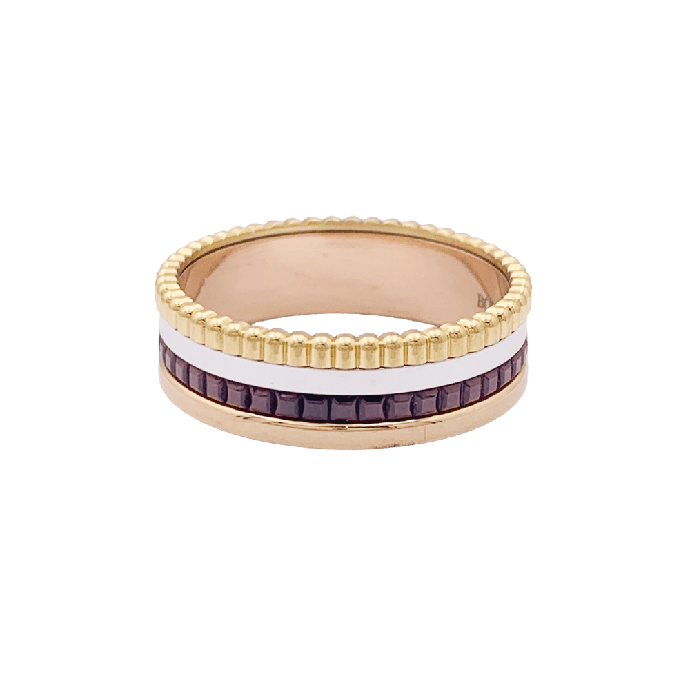 Bague Boucheron, "Quatre Classique Small",, en or rose, blanc et jaune. 2