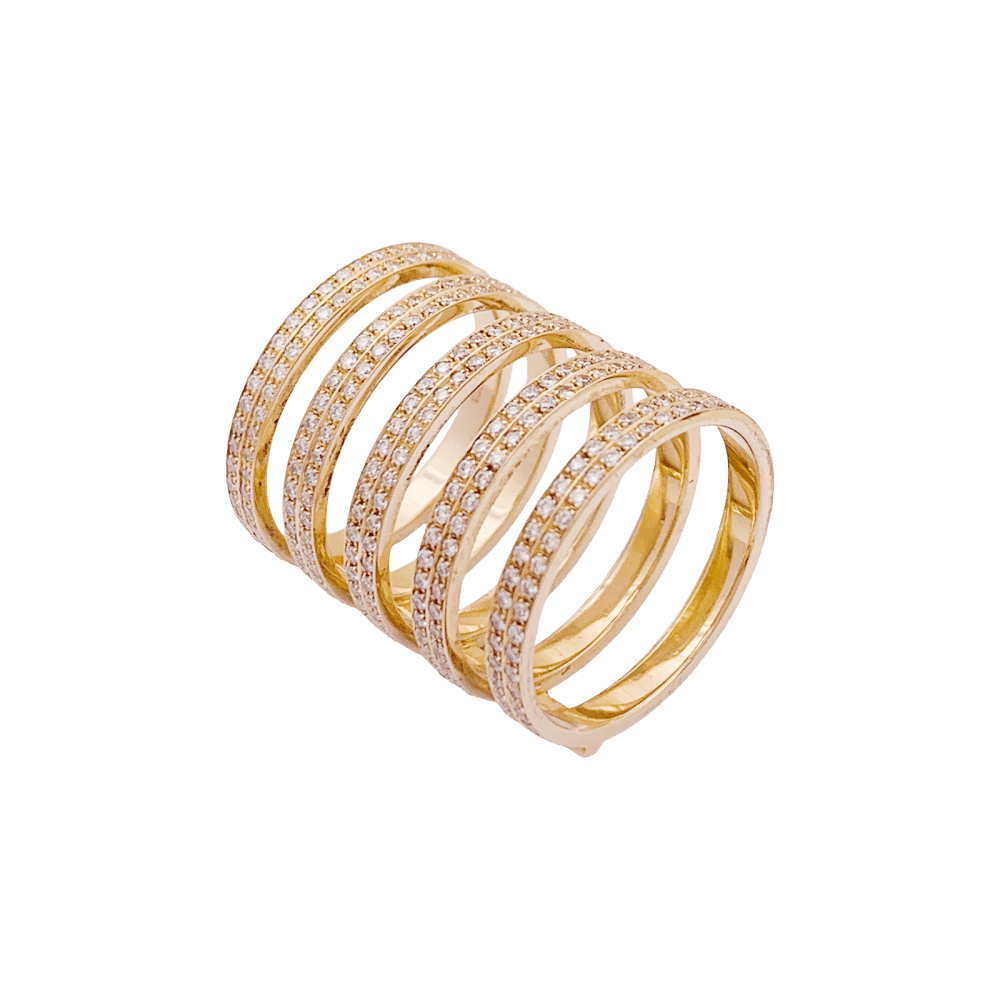 Bague Repossi, modèle "Berbère" en or rose et diamants.  2