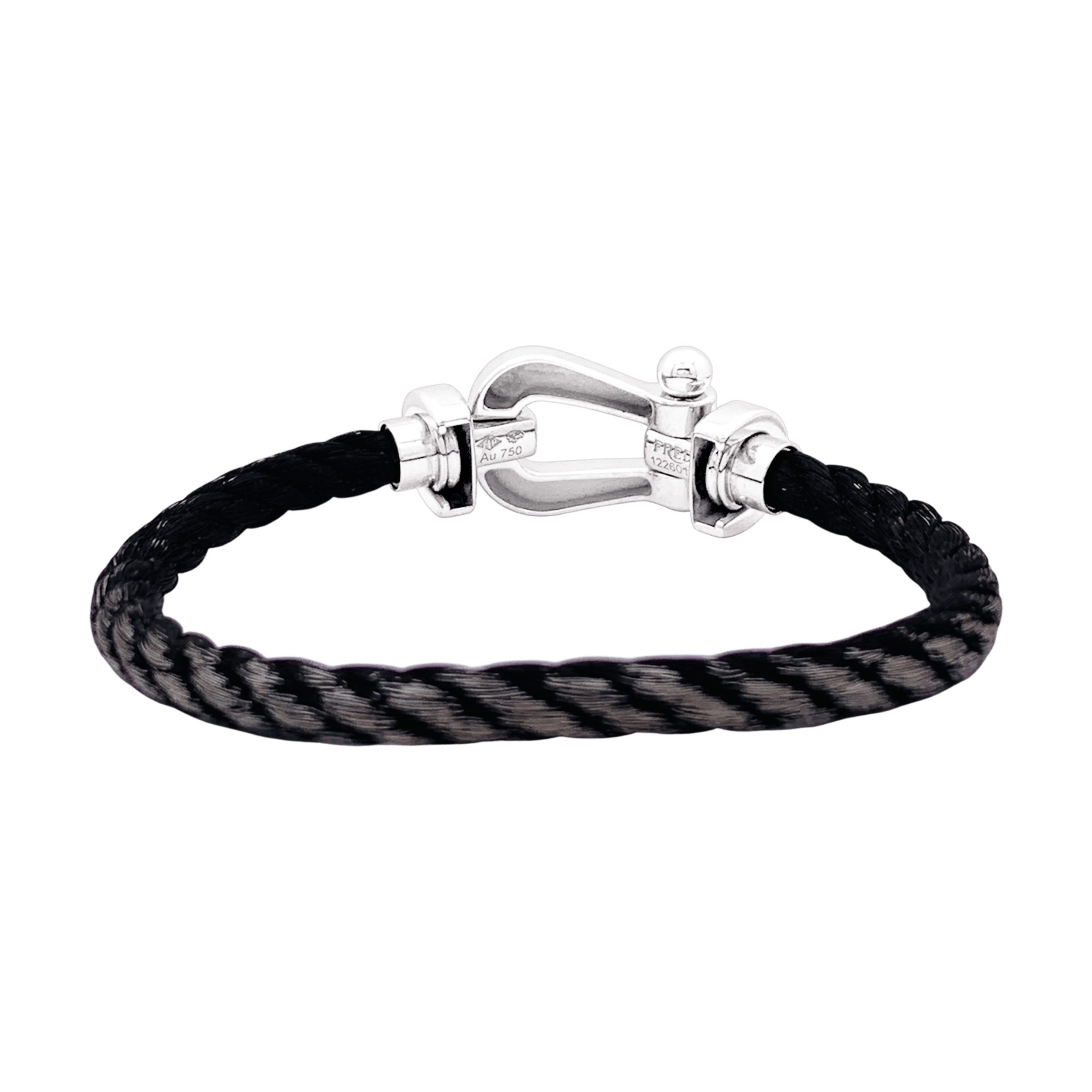 Bracelet Fred, "Force 10", or blanc, diamants. 2