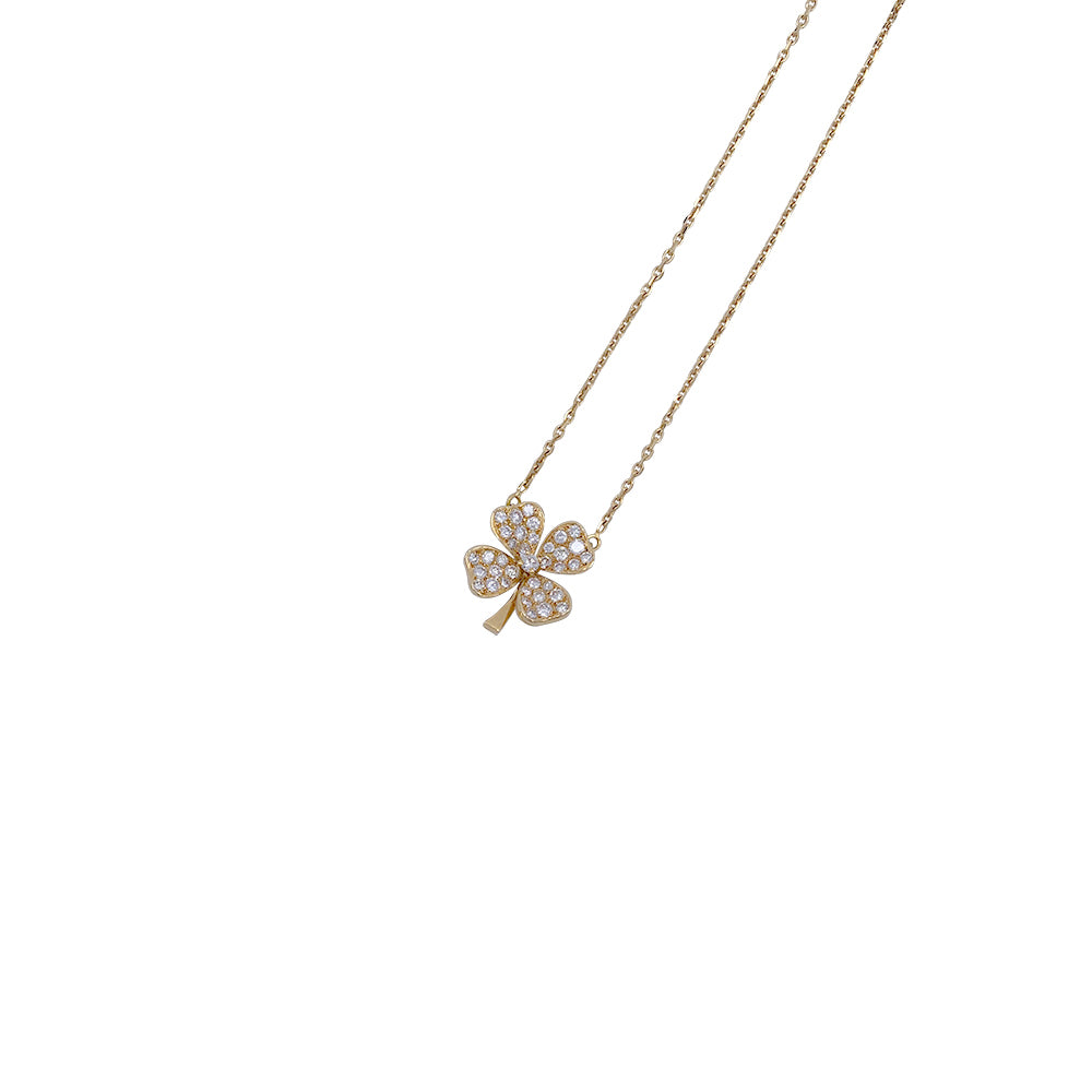 Collier Fred, "Trèfle", or jaune et diamants 2