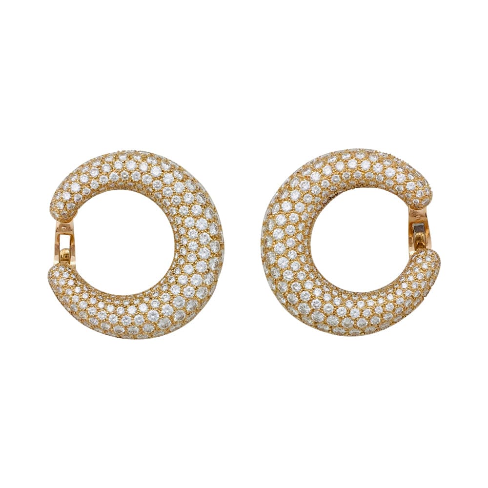 Boucles d'oreilles Cartier en or jaune, diamants. 7