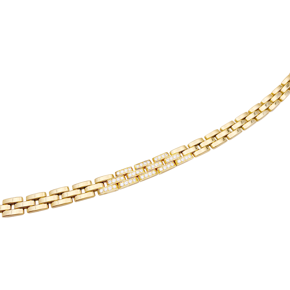 Collier Cartier "Tyrana", or jaune, diamants. 7