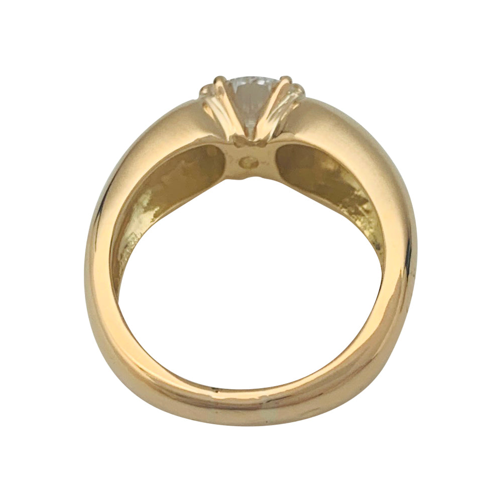 Bague jonc or jaune, diamant. 6