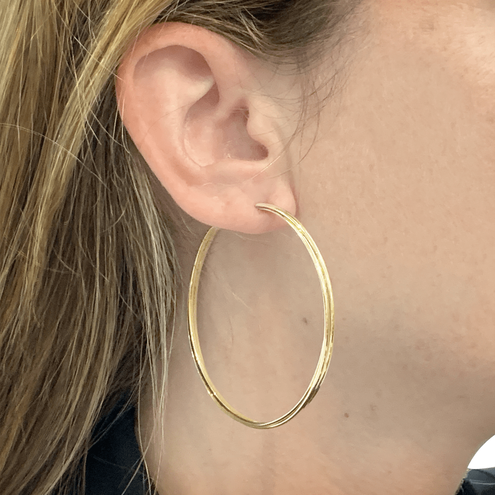 Boucles d'oreilles Cartier, "Trinity", trois ors. Grand modèle. 5