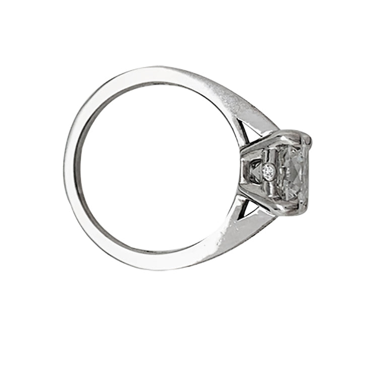 Bague platine avec diamant de 2,02 carats - Certificat HRD 5