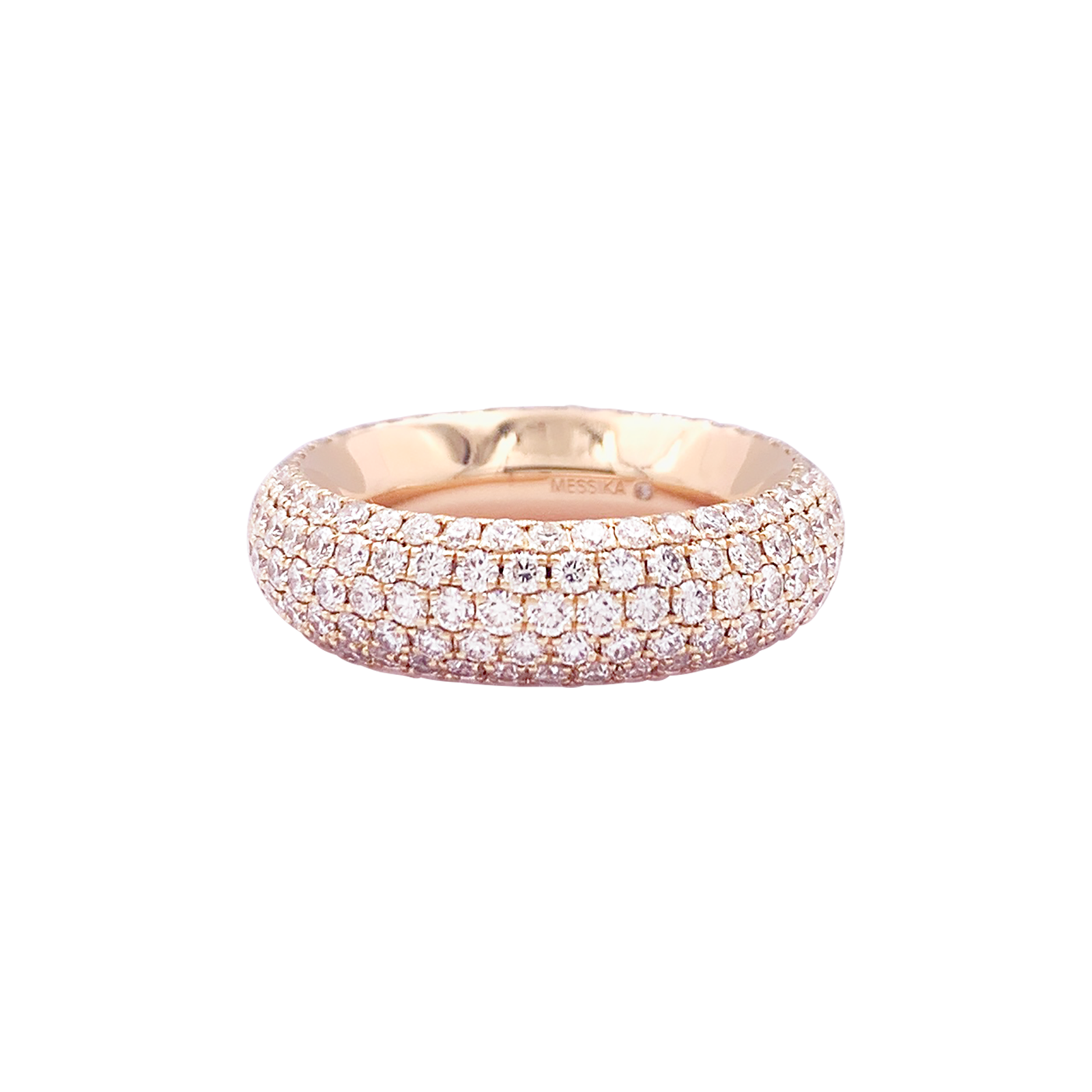 Bague Messika "Divine Enigma" or rose, diamants. 1