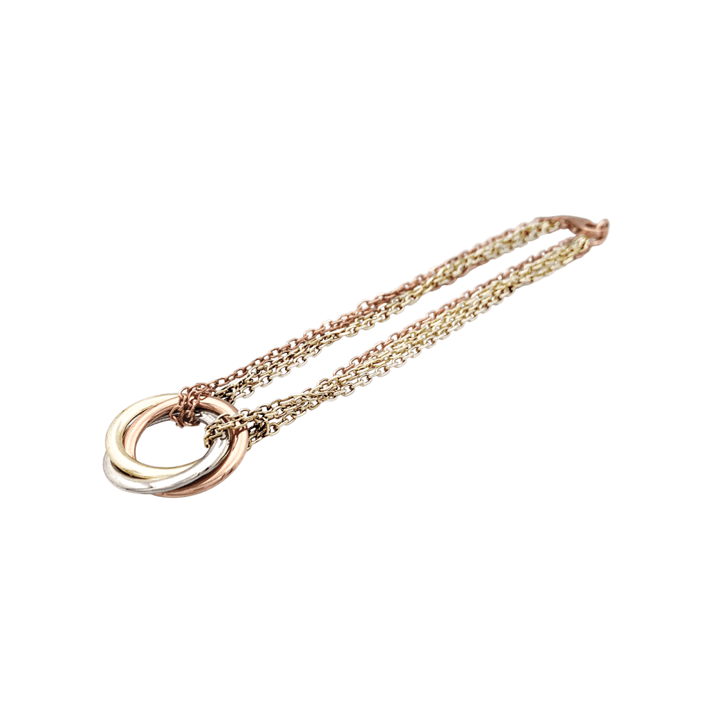 Bracelet Cartier "Trinity", trois tons d'or.  2