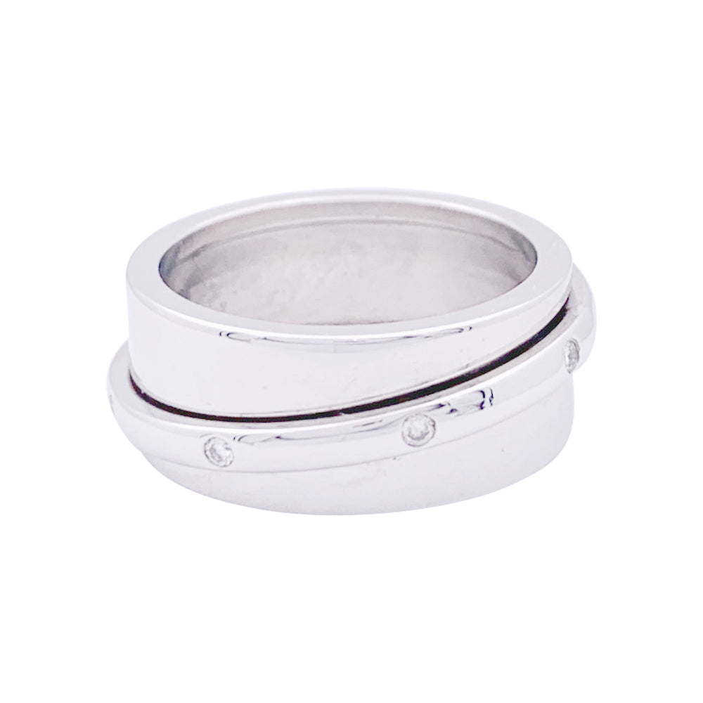 Bague Dinh Van, "Ariane", or blanc, diamants. 1