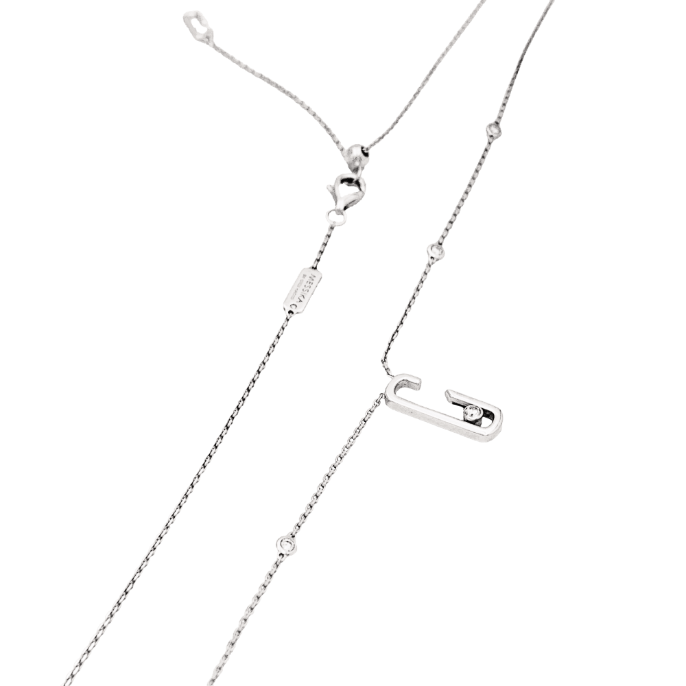 Collier Messika, "Move", or blanc et diamants.  3